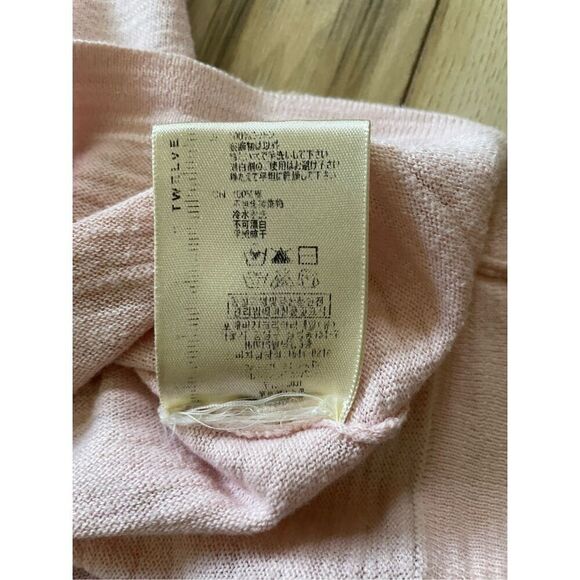 Twelve by twelve  Los Angles Pink Ruffle Lace Sleeves Buttons down Women’s Top - Picture 6 of 9